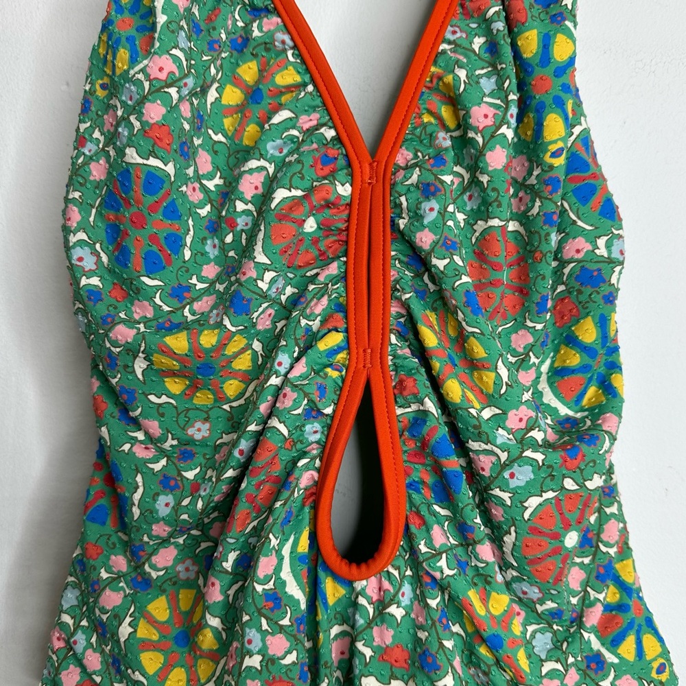 Rhode x Target Zinnia Floral Print Halter One Piece Swimsuit Size Medium - Picture 4 of 10